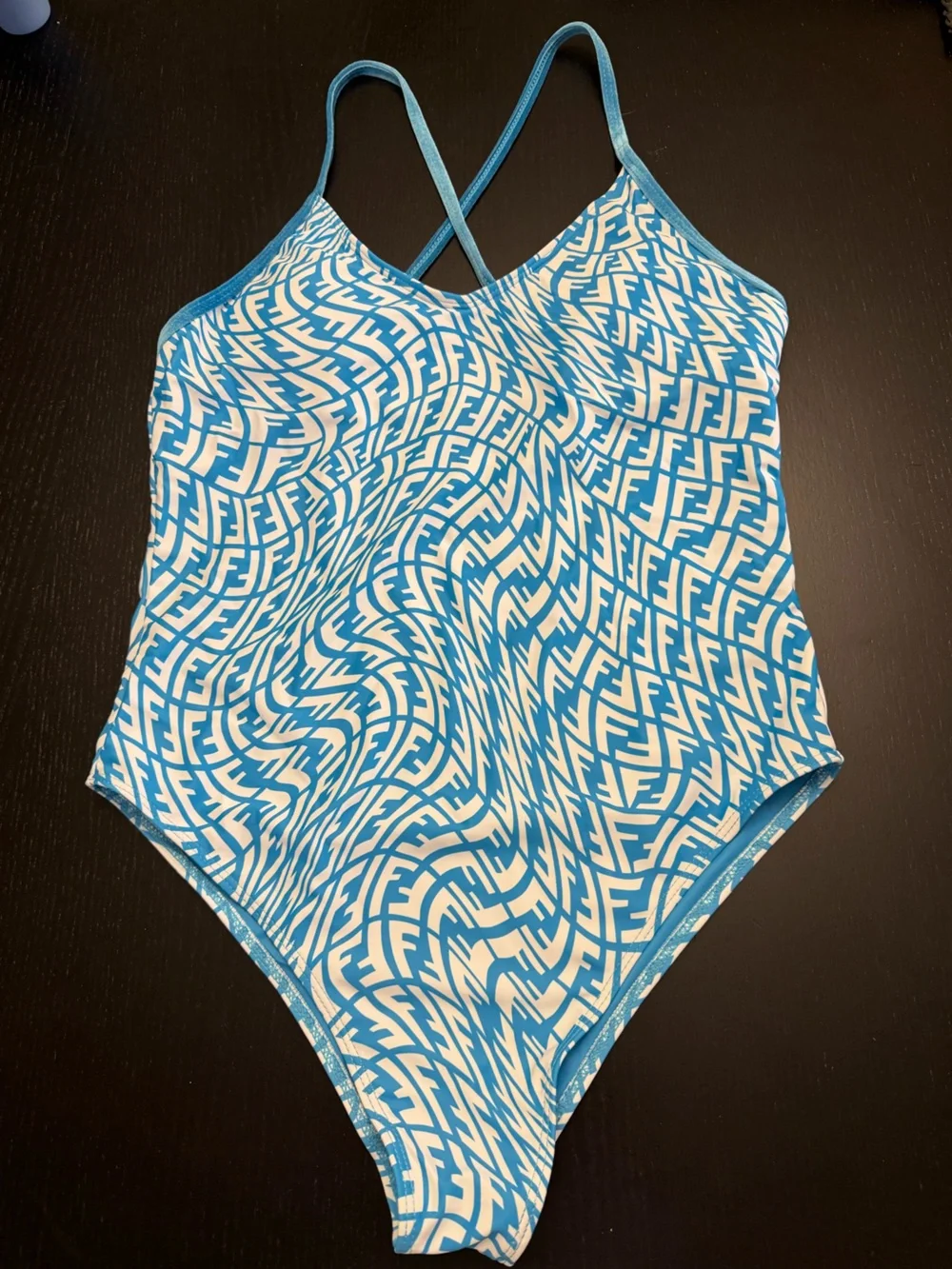 Fendi light blue bathing suit NWOT